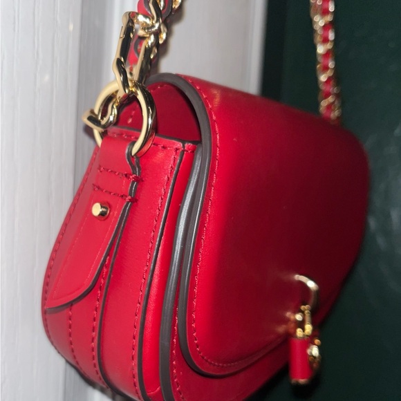 Michael Kors Red Bag with Gold Accent - Picture 3 of 10